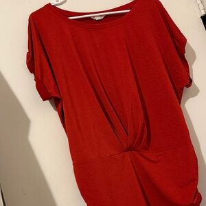 Cato Bold Red Short Sleeve Blouse